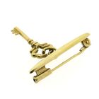 Image 4 of Gold brooch with vintage skeleton key