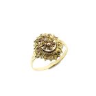 Image 1 of Antique two-tone gold ring of a beanie bell with pearl