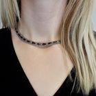 Image 4 of Vintage silver necklace with garnet and marcasite | 46 cm