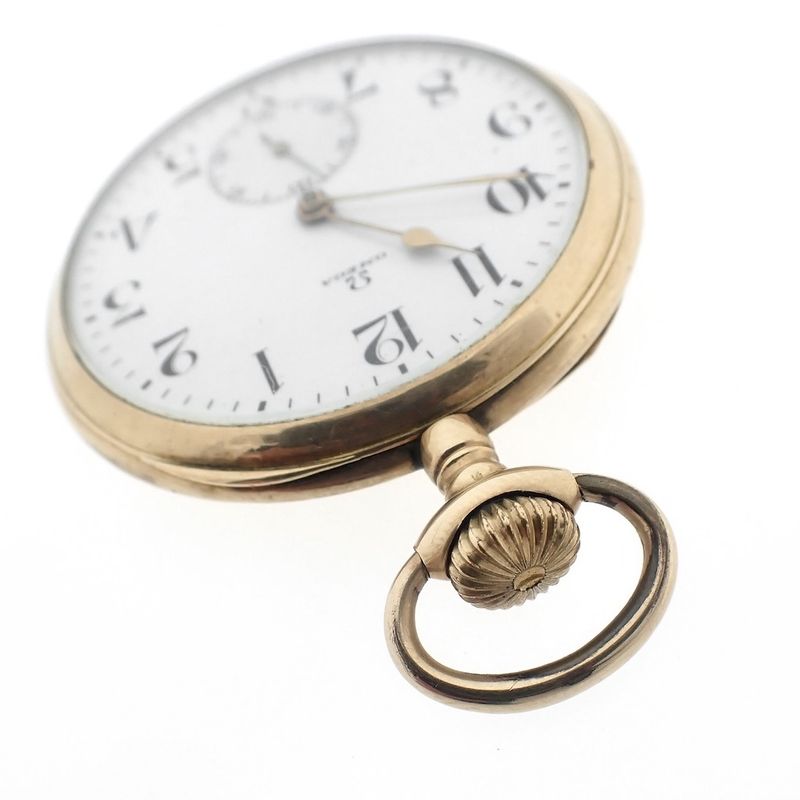 Image 8 of Omega; Antique 18k gold pocket watch
