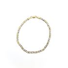 Image 3 of Two-tone gold navy link bracelet | 20 cm