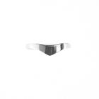 Image 3 of Silver women's ring with zirconia | V-shape