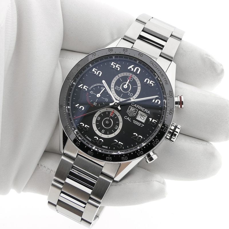 Image 12 of TAG Heuer Carrera Calibre 1887 CAR2A10-5; Chronograph men's watch
