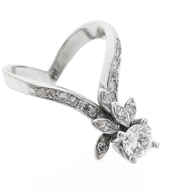 Image 5 of White gold cocktail ring with diamond | 0.76 ct.