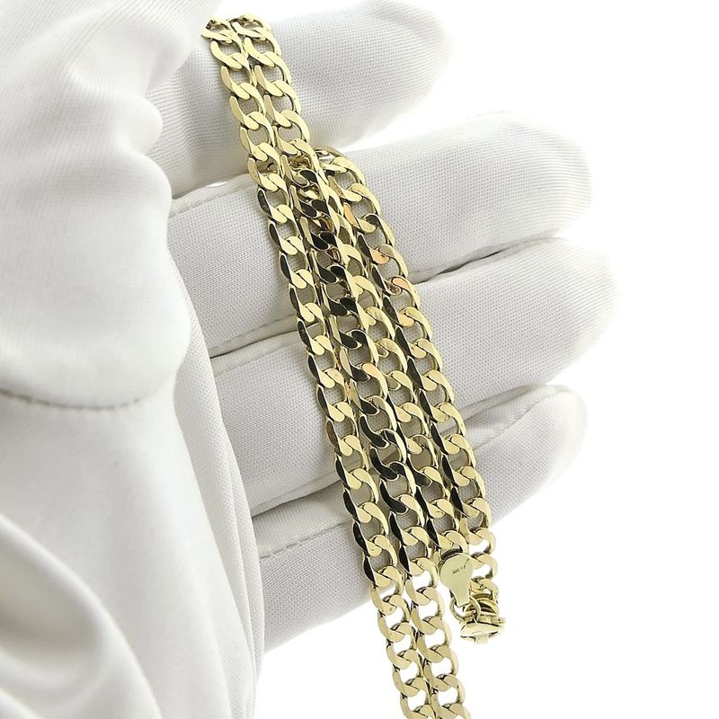 Image 4 of Gold flat/wide gourmet link chain