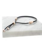 Image 2 of Pandora Moments; Black sliding bracelet; Rose gold plated
