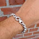 Afbeelding 10 van Zilveren jasseronschakel armband | 21 cm 