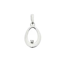 White gold pendant with diamond; 0.02 ct.