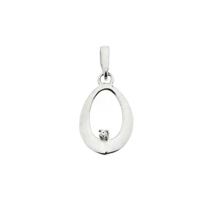 White gold pendant with diamond; 0.02 ct. Image 1 of White gold pendant with diamond; 0.02 ct.