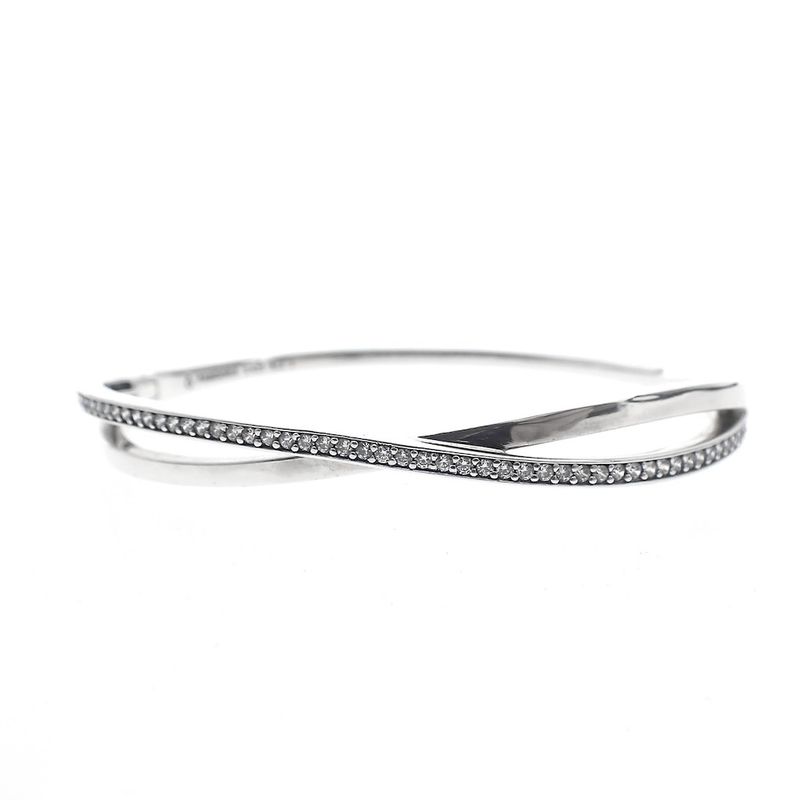 Image 3 of Pandora Signature Charm Bangle; Silver; | Ø 65 mm