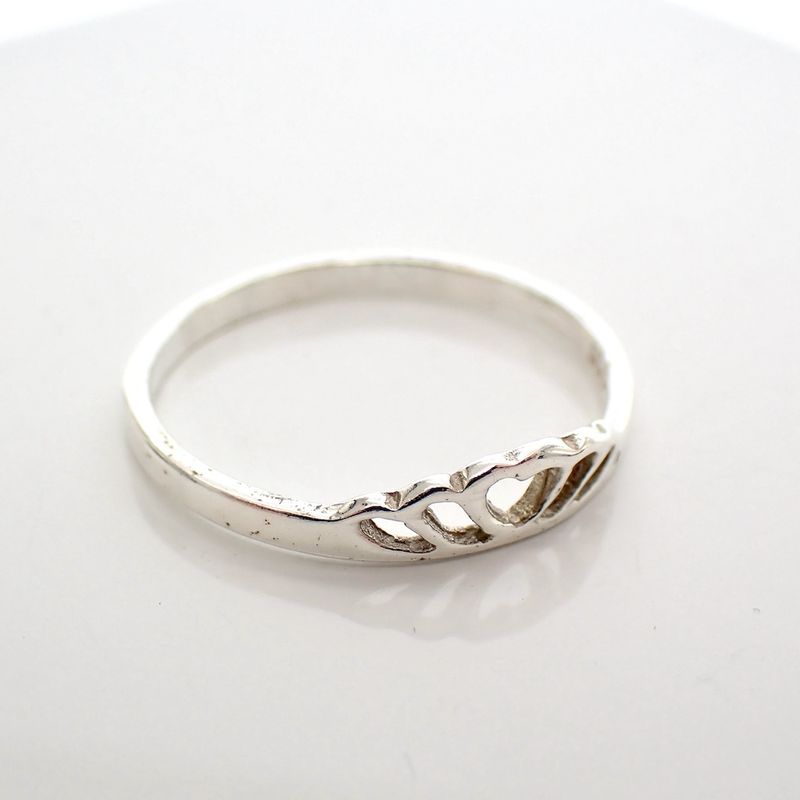 Image 3 of Silver ring with heart