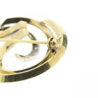 Image 7 of Vintage gold brooch with diamond; 0.14 ct.