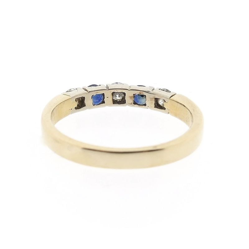 Image 6 of Gold ring with sapphire and diamond | 0.30 ct.