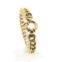 Massief gouden gourmetschakel armband | 20 cm