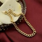 Image 2 of Gold gourmet link bracelet | 17 cm