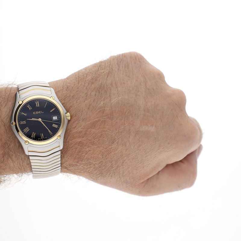 Image 16 of Ebel Classic Wave 38mm E1255F41; 18k gold/steel men's watch