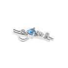 Image 9 of 18K White Gold Pendant with Topaz & Diamonds