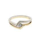 Image 5 of Two-tone gold ring with diamond | 0.11 ct.