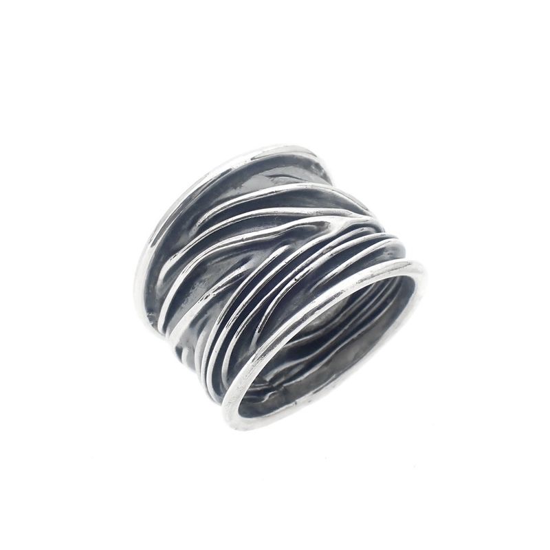 Image 1 of Silver fantasy ring patinated