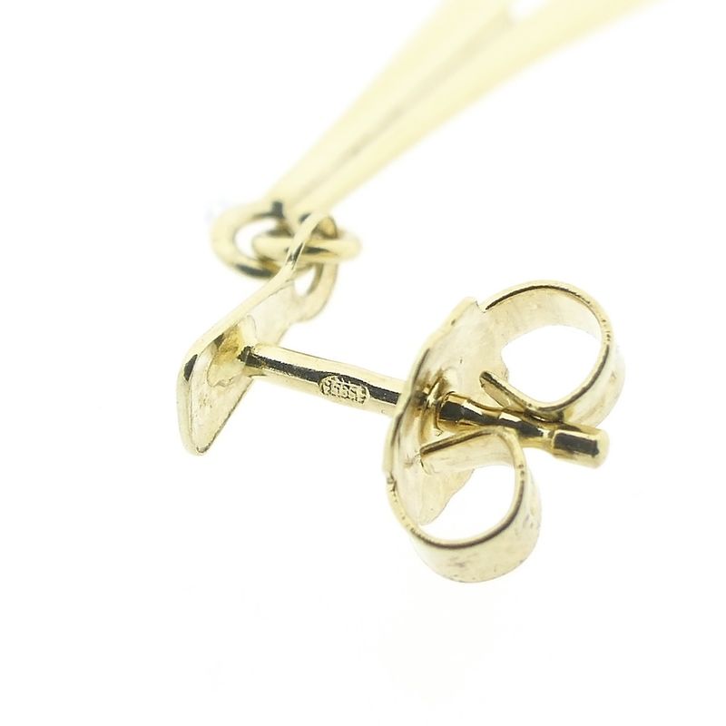 Image 4 of Gold diamond-plated earrings