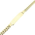 Image 9 of Gold gourmet link bracelet with engraving plate | 21 cm