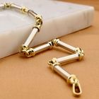 Image 2 of Bicolor Gold Bar Link Bracelet