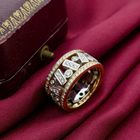 Image 2 of Two-tone gold ring with diamonds; Approx. 1.15 ct.