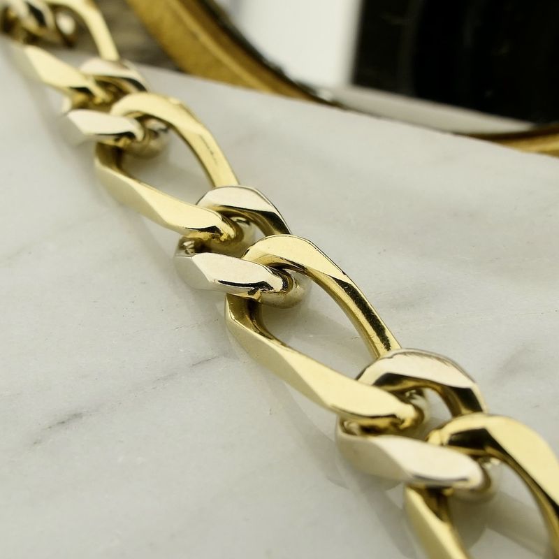 Image 2 of Two-tone gold gourmet link bracelet | 18.5 cm
