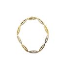 Image 3 of 18K Bicolor Gold Link Bracelet with Diamonds; 1.055 ct.
