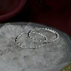 Image 2 of White gold earrings with zirconia; Ø 27.5 mm