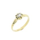 Image 1 of Gold solitaire ring with zirconia