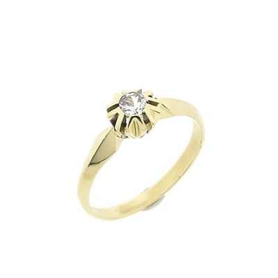 Gold solitaire ring with zirconia Image 1 of Gold solitaire ring with zirconia