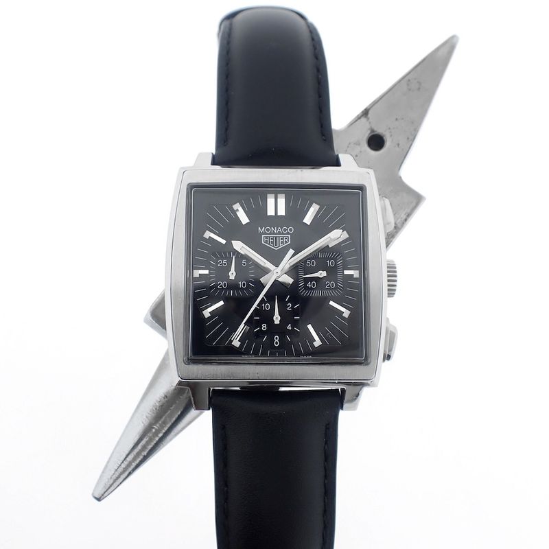 Image 4 of Heuer Monaco; Chronograph men's watch