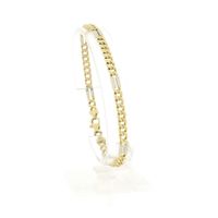 Two-tone gold Figaro link bracelet | 20.5 cm