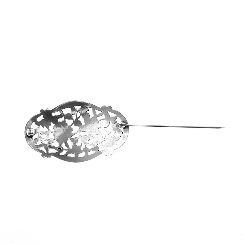 Image 7 of Silver brooch | Floral design
