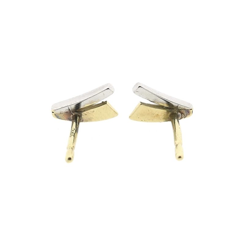 Image 6 of Two-tone gold stud earrings