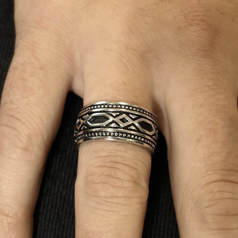 Image 7 of Silver patinated men's ring