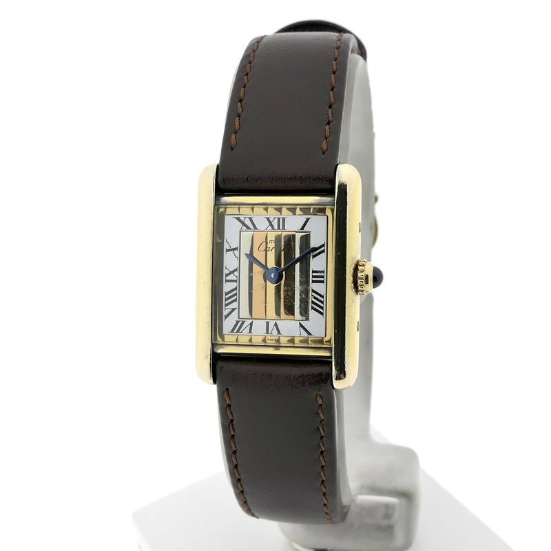 Image 1 of Cartier Tank Vermeil 'Trinity' 5057001; Vintage ladies watch