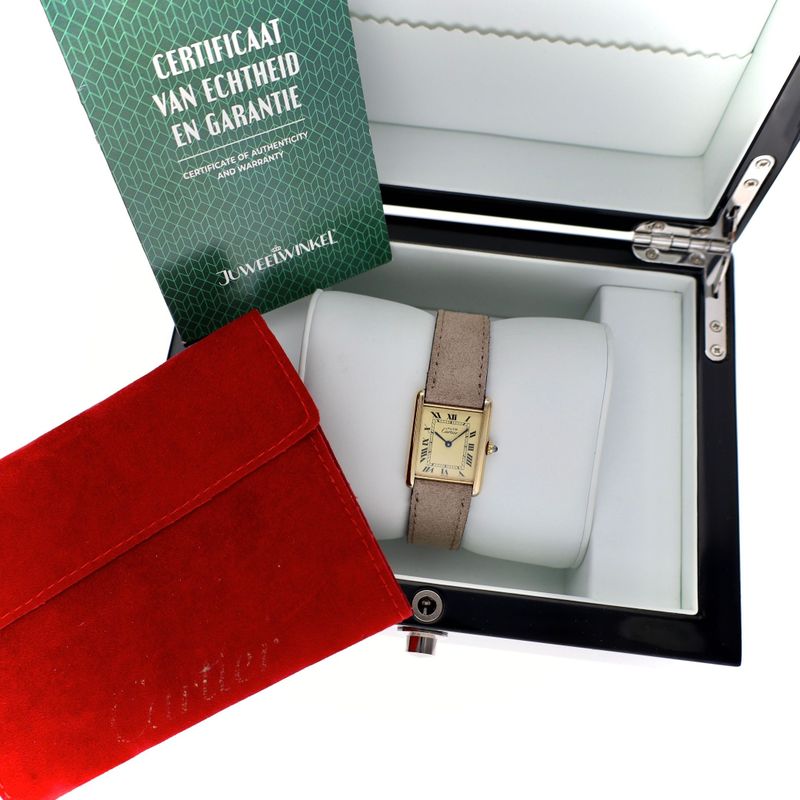 Image 2 of Cartier Tank Vermeil 'Large' 590005; Vintage Unisex Watch