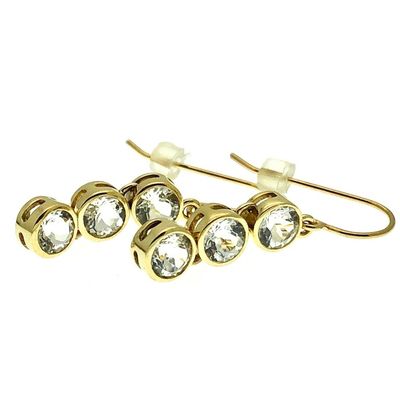 Image 1 of 9 carat earrings with zirconia stones