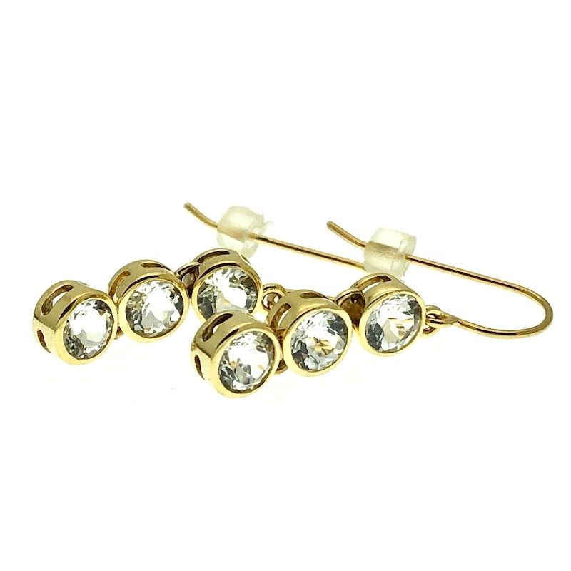 Image 1 of 9 carat earrings with zirconia stones