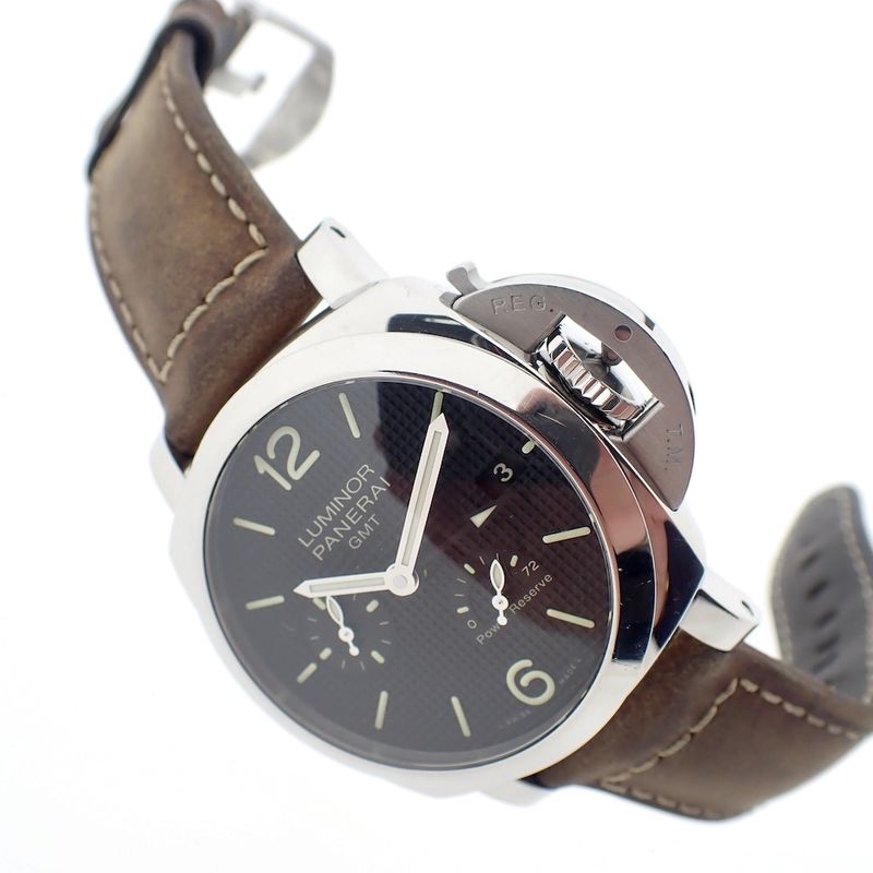 Image 4 of Panerai Luminor 1950 Power Reserve 3 Day GMT; Automatic men's watch