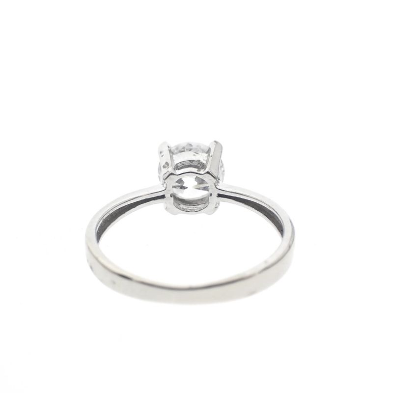 Image 5 of White gold solitaire ring with zirconia