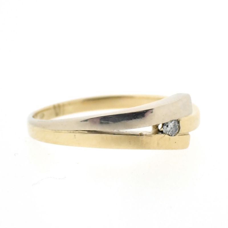 Image 5 of Two-tone gold ring with diamond | 0.03 ct.