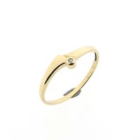 Gold Ring with Diamond; 0.01 ct.