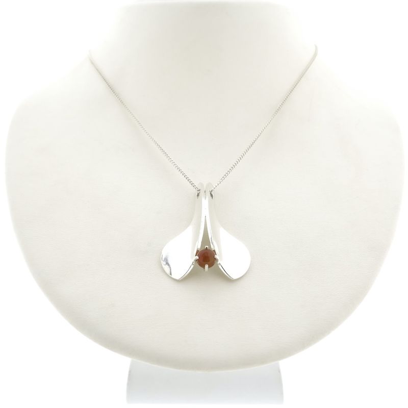Image 5 of Silver fantasy pendant with carnelian