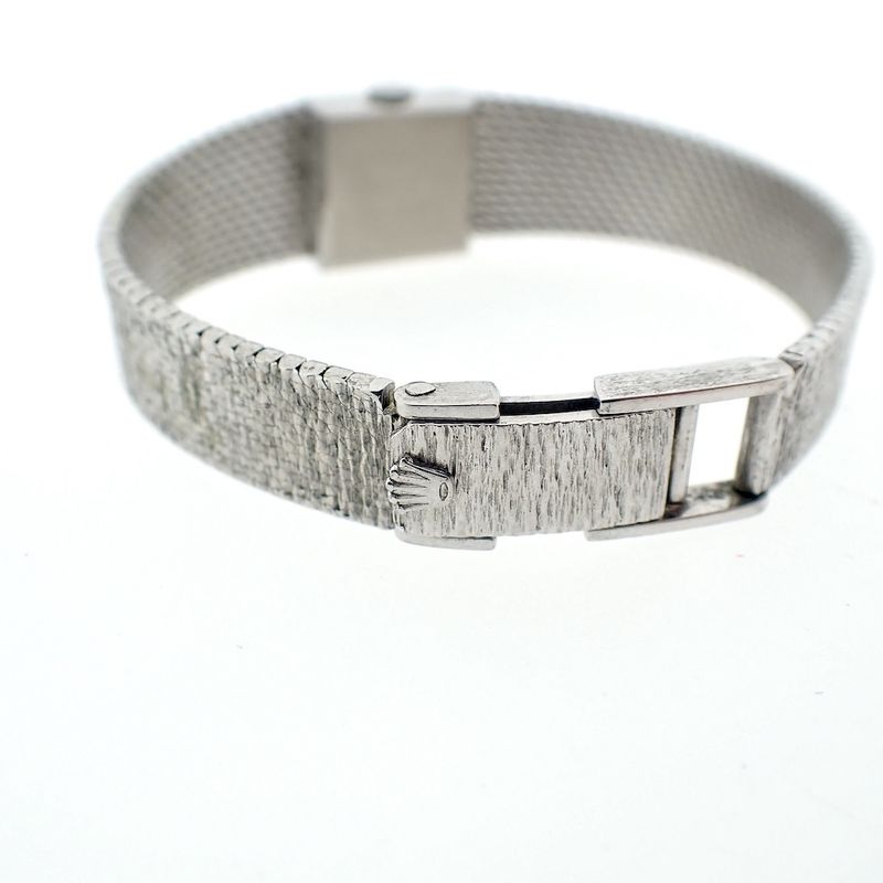 Image 8 of Rolex Precision; 18k white gold women's watch