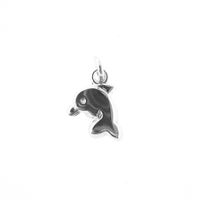 Silver pendant; Dolphin