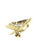 Image 5 of Vintage gold round fantasy brooch with red stones