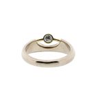 Image 4 of Bicolor Gold Solitaire Ring with Diamond; 14K; Size 17.5